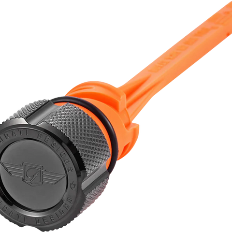 FIGURATI DESIGNS Magnetic Oil Dipstick - Knurled - Black - M8 Softail FD01-STM8-KN-BLK