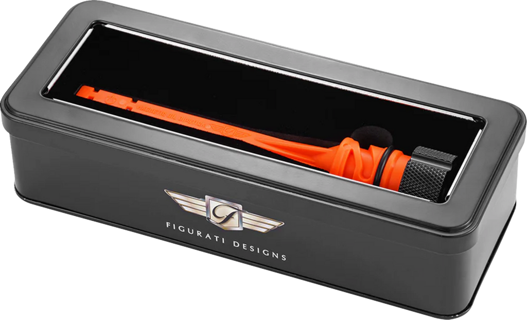 FIGURATI DESIGNS Magnetic Oil Dipstick - Knurled - Black - M8 Softail FD01-STM8-KN-BLK