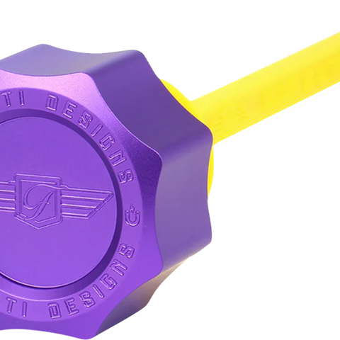 FIGURATI DESIGNS Performance Magnetic Oil Dipstick - Curved - Purple - M8 Touring/Trike FDP01-M8SM-P
