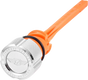 FIGURATI DESIGNS Magnetic Oil Dipstick - Knurled - Silver - M8 Softail FD01-STM8-KN-SS