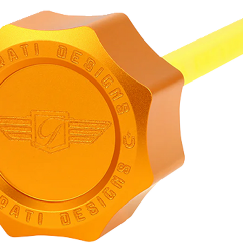 FIGURATI DESIGNS Performance Magnetic Oil Dipstick - Curved - Gold - M8 Touring/Trike FDP01-M8SM-G