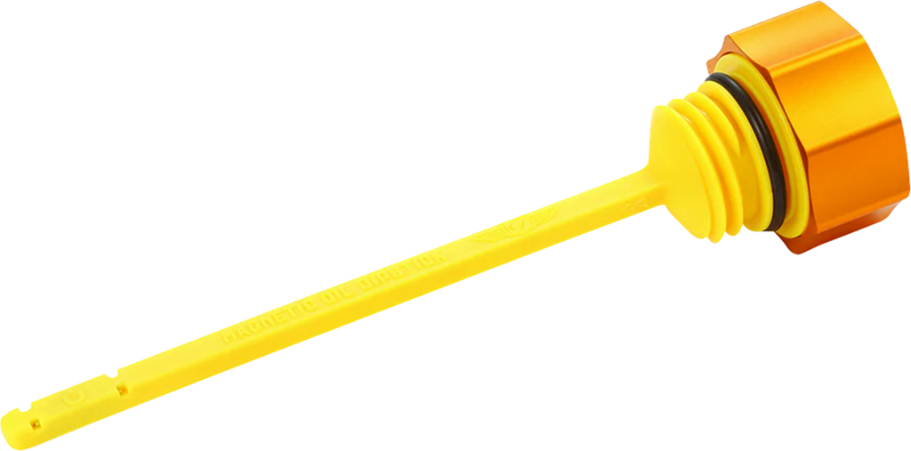 FIGURATI DESIGNS Performance Magnetic Oil Dipstick - Curved - Gold - M8 Touring/Trike FDP01-M8SM-G