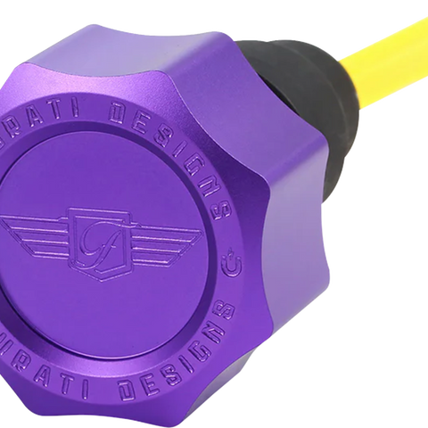 FIGURATI DESIGNS Performance Magnetic Oil Dipstick - Curved - Purple - '07-'16 Touring/Trike FDP01-TCSM-P