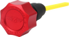 FIGURATI DESIGNS Performance Magnetic Oil Dipstick - Curved - Red - '07-'16 Touring/Trike FDP01-TCSM-R