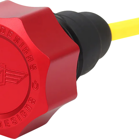FIGURATI DESIGNS Performance Magnetic Oil Dipstick - Curved - Red - '07-'16 Touring/Trike FDP01-TCSM-R