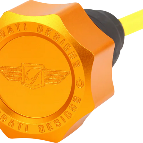 FIGURATI DESIGNS Performance Magnetic Oil Dipstick - Curved - Gold - '07-'16 Touring/Trike FDP01-TCSM-G