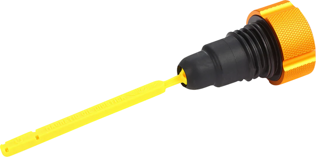 FIGURATI DESIGNS Performance Magnetic Oil Dipstick - Knurled - Gold - '07-'16 Touring/Trike FDP01-TCKN-G