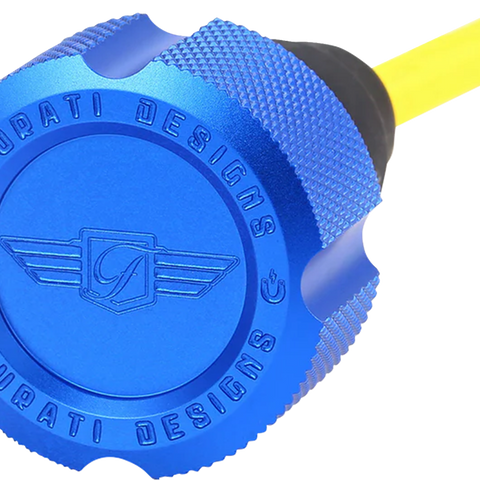 FIGURATI DESIGNS Performance Magnetic Oil Dipstick - Curved - Blue - '07-'16 Touring/Trike FDP01-TCKN-B