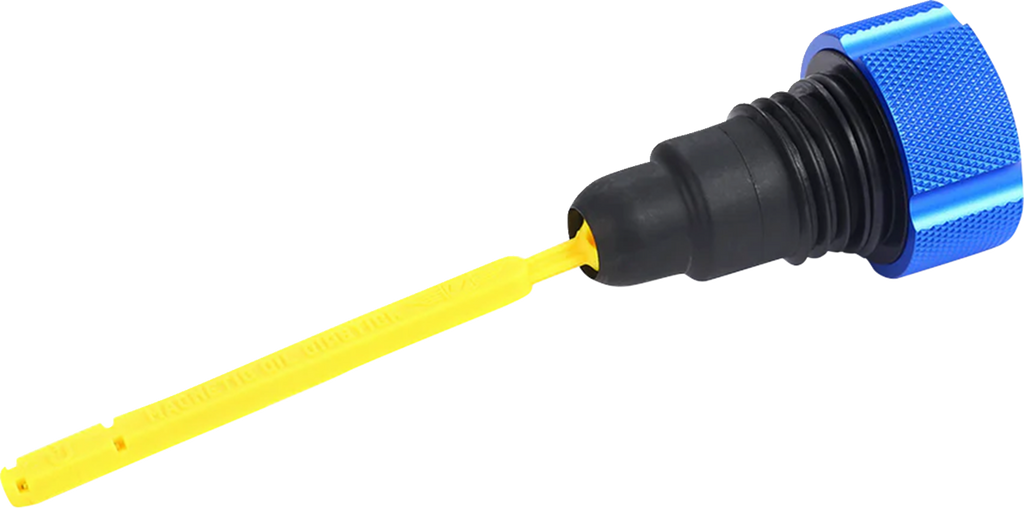 FIGURATI DESIGNS Performance Magnetic Oil Dipstick - Curved - Blue - '07-'16 Touring/Trike FDP01-TCKN-B