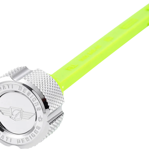 FIGURATI DESIGNS Magnetic Oil Dipstick - Knurled - Silver - Indian FD01-MAGDSTS-KN-SS