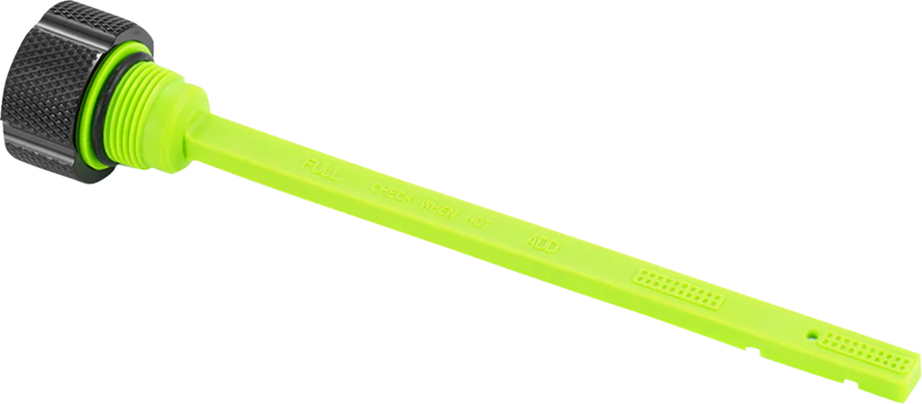 FIGURATI DESIGNS Performance Magnetic Oil Dipstick - Knurled - Black - Indian FD01-MAGDSTS-KN-BLK