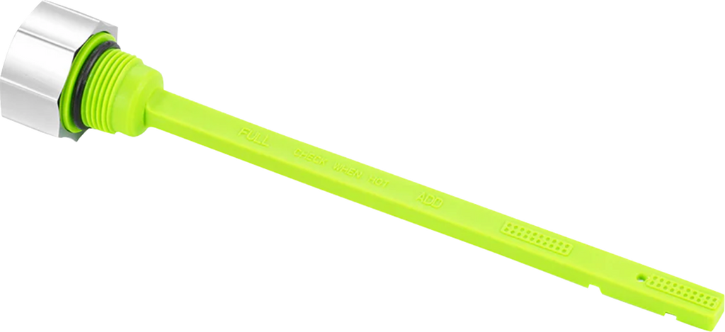 FIGURATI DESIGNS Performance Magnetic Oil Dipstick - Curved - Silver - Indian FD01-MAGDSTS-SM-SS