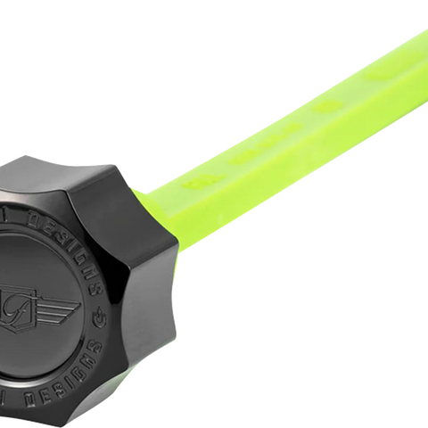 FIGURATI DESIGNS Magnetic Oil Dipstick - Curved - Black - Indian FD01-MAGDSTS-SM-BLK