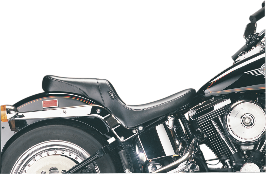 LE PERA Daytona 2-Up Seat - Without Backrest - Smooth - Black - Softail '84-'99 LGN-543S - Team Dream Rides