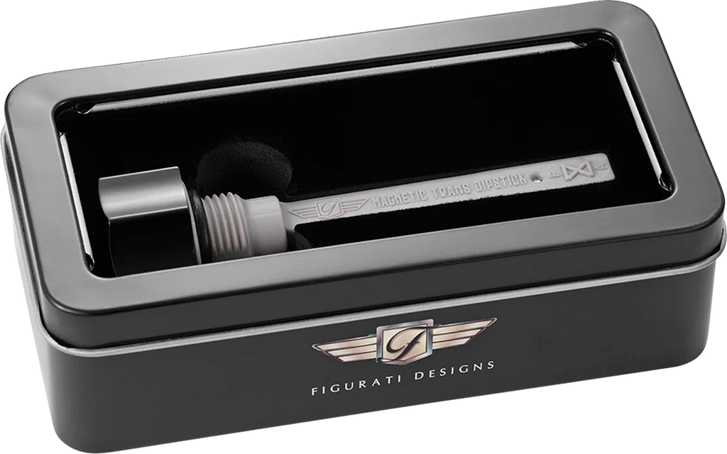 FIGURATI DESIGNS Transmission Oil Dipstick - Magnetic - Black - Twin Cam FD01-MAGTD-SM-BLK