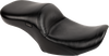LE PERA Maverick Seat LV-957S for FLH/FLT 2023-2025 – Smooth Black Vinyl with Molded Foam Support