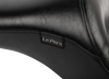 LE PERA Maverick Seat LV-957S for FLH/FLT 2023-2025 – Smooth Black Vinyl with Molded Foam Support