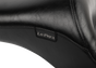 LE PERA Maverick Seat LV-957S for FLH/FLT 2023-2025 – Smooth Black Vinyl with Molded Foam Support