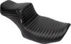 LE PERA Tailwhip Daddy Long Legs Seat for FLH/FLT 2023-2025 - Pleated Leather Design (Part Number: LV-587DLPT)