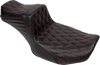 LE PERA Tailwhip Daddy Long Legs Seat for FLH/FLT 2023-2025 – Red Double Diamond Stitch - Part LV-587DLDD-R01