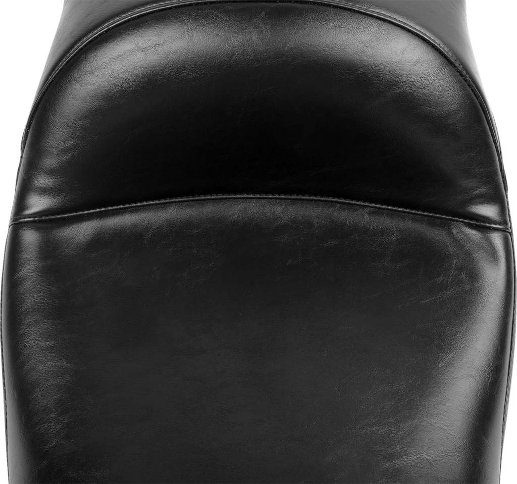 LE PERA Maverick Seat LV-957S for FLH/FLT 2023-2025 – Smooth Black Vinyl with Molded Foam Support