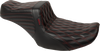 LE PERA Tailwhip Seat for FLH/FLT '23-'25 with Red Double Diamond Stitch, Part LV-587DD-R01