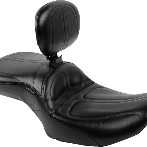 LE PERA Maverick Seat with Backrest for FLH/FLT 2023-2025 – Black, Part LV-957BR