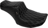 LE PERA Tailwhip Seat for FLH/FLT 2023-2025 by LE PERA - Bright Gray Double Diamond Stitch (Part LV-587DD-GY01)