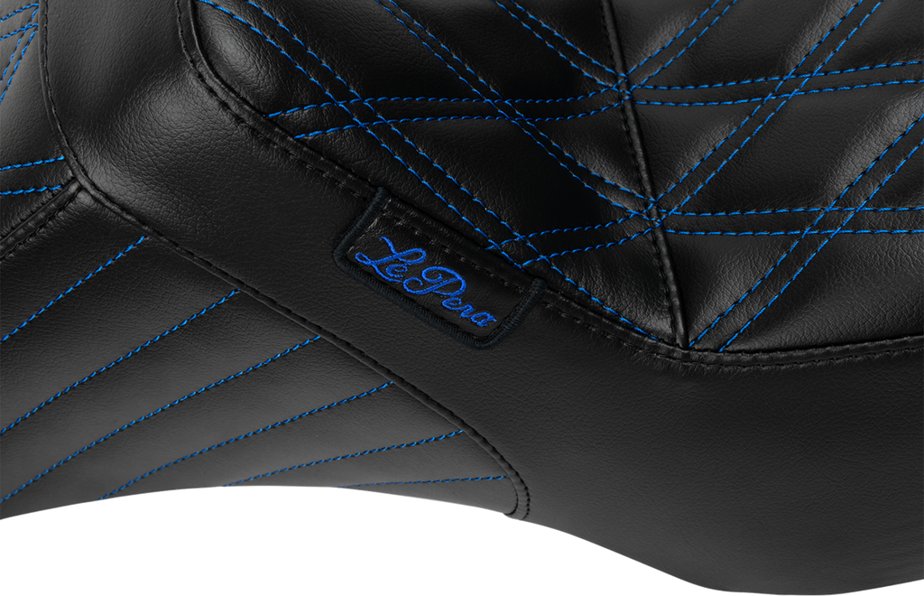 LE PERA Tailwhip Seat for FLH/FLT 2023-2025 with Blue Double Diamond Stitch, Part LV-587DD-BE01