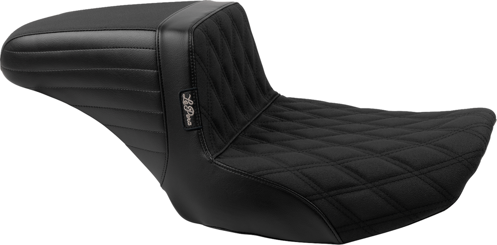 LePera Kickflip Seat with Double Diamond Stitch and Gripp Tape for FLH/FLT 2023-2025 - Model LV-597DDGP