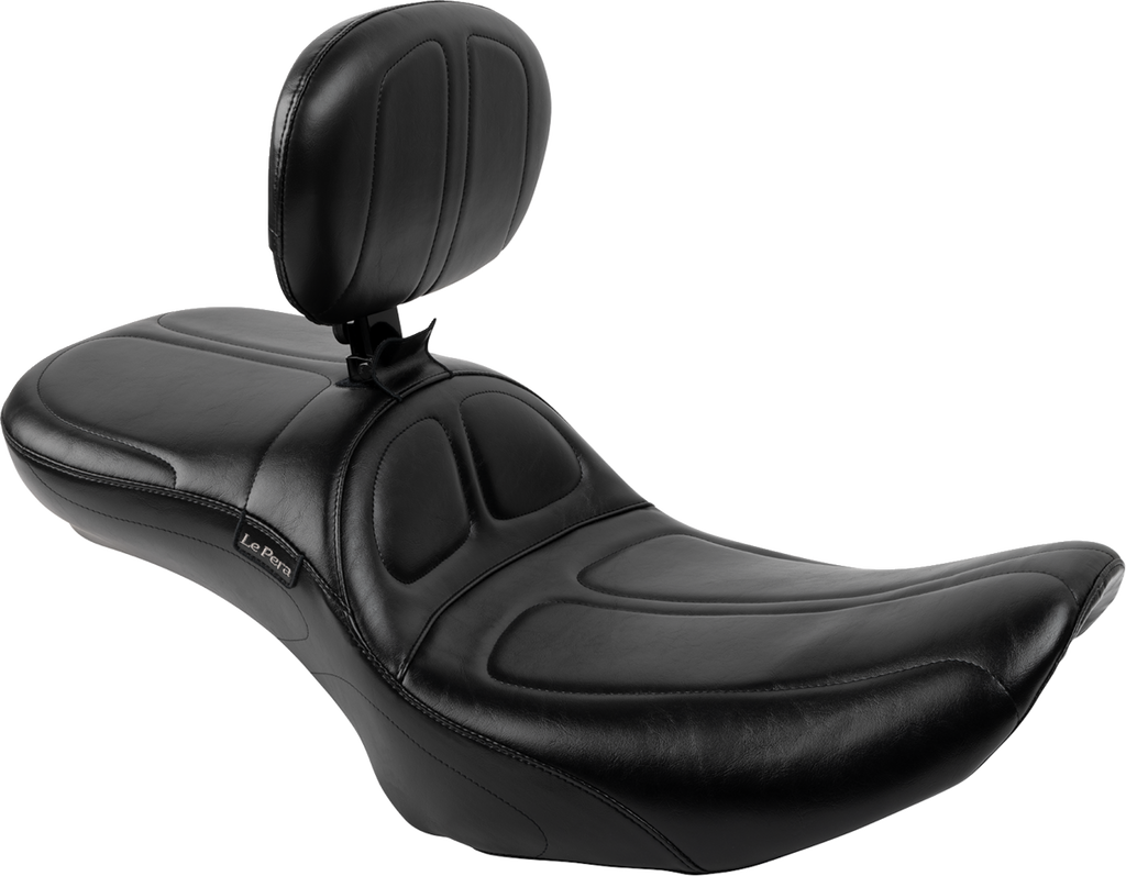 LE PERA Maverick Daddy Long Legs Seat with Backrest for FLH/FLT 2023-2025 – Black, Part LV-957DLBR