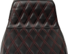 LE PERA Tailwhip Seat for FLH/FLT '23-'25 with Red Double Diamond Stitch, Part LV-587DD-R01
