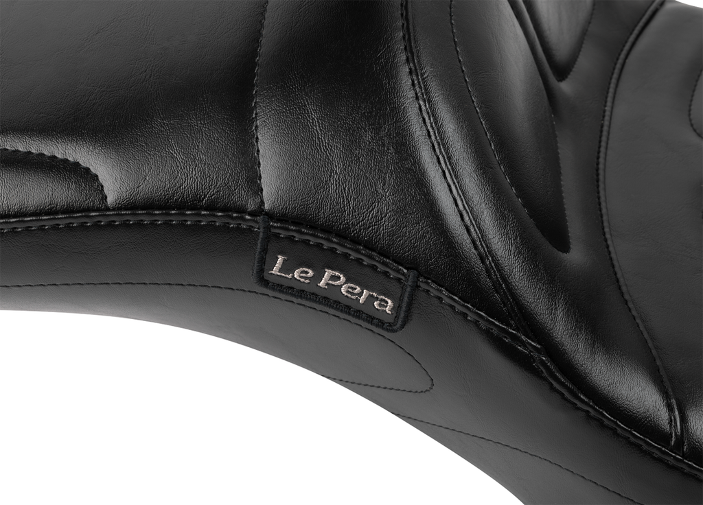 LE PERA Maverick Daddy Long Legs Seat with Backrest for FLH/FLT 2023-2025 – Black, Part LV-957DLBR