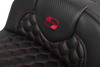 SADDLEMEN Roadsofa* Extended Reach Seat - with Backrest - Honeycomb - Red Stitch - FLTR/FLHX '23-'24 823-07-190B4