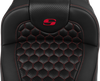 SADDLEMEN Roadsofa* Extended Reach Seat - with Backrest - Honeycomb - Red Stitch - FLTR/FLHX '23-'24 823-07-190B4