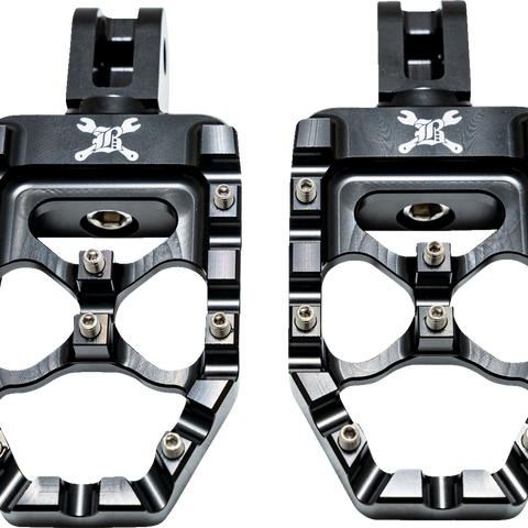 Burly Brand MX Evolution Passenger Pegs B13-1017B - Black for Softail Motorcycles