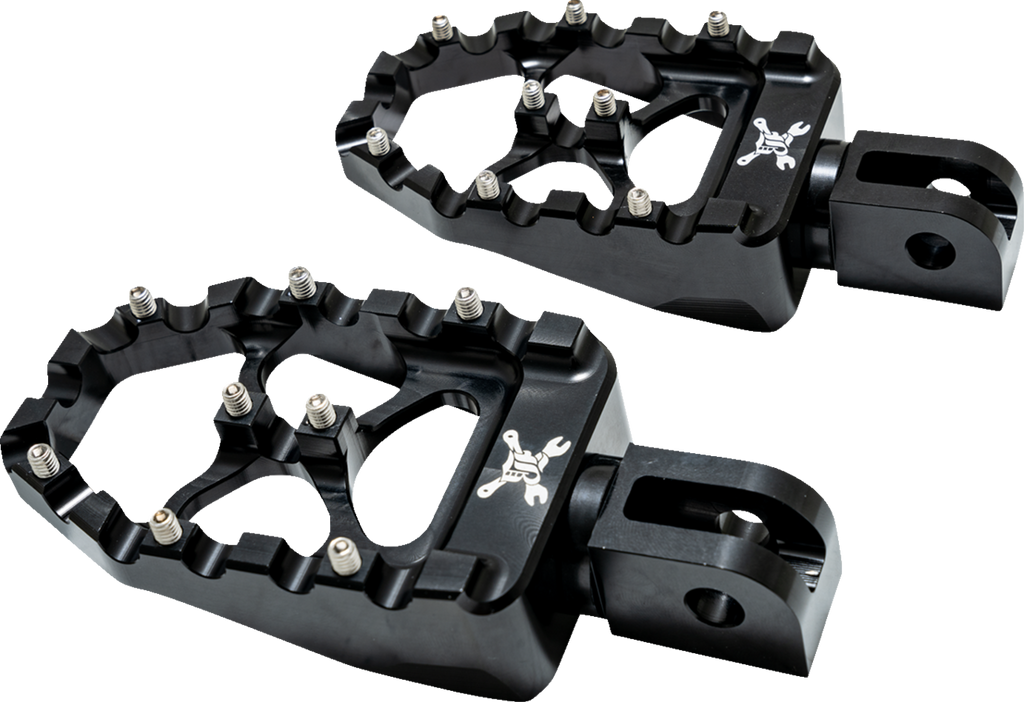 Burly Brand MX Evolution Passenger Pegs B13-1017B - Black for Softail Motorcycles