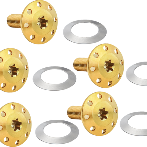 ARLEN NESS Bolt Kit - Holeshot/Front/Floating/Brake Rotor - Spoke Mount - Gold - 5 Pack 300-922