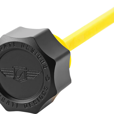 FIGURATI DESIGNS Performance Magnetic Oil Dipstick - Curved - Black FDP01-M8SM-BLK