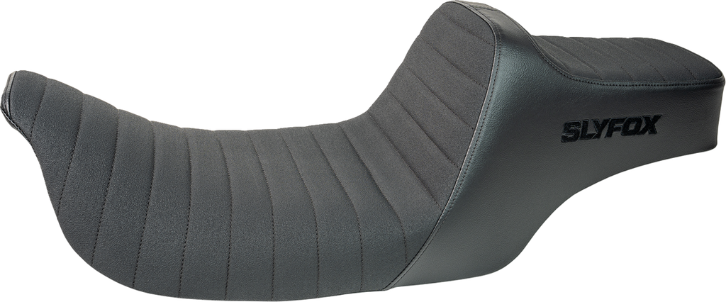 SLYFOX Highnoon Seat - Vinyl - Classic Stitch - Black Logo - FL '97-'07 4702A-SlyFox