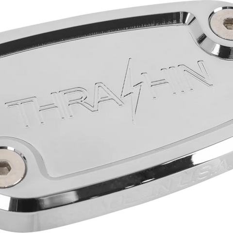THRASHIN SUPPLY CO. Brake Reservoir Cap - Rear - Chrome - '18+ Softail TSC-3177-3