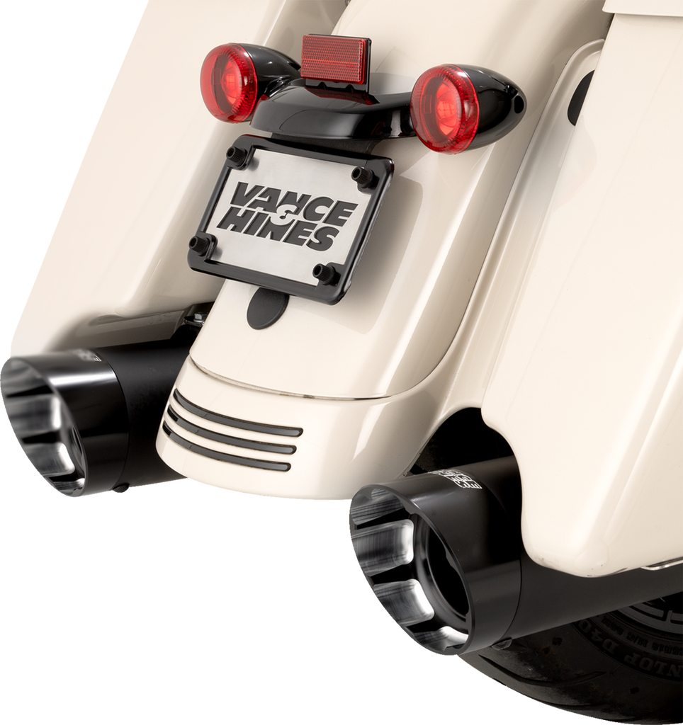 VANCE & HINES Razorback 450 Slip-On Mufflers - Black - M8 Bagger 47960