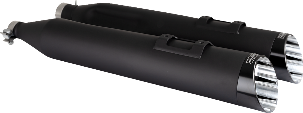 VANCE & HINES Razorback 450 Slip-On Mufflers - Black - M8 Bagger 47960