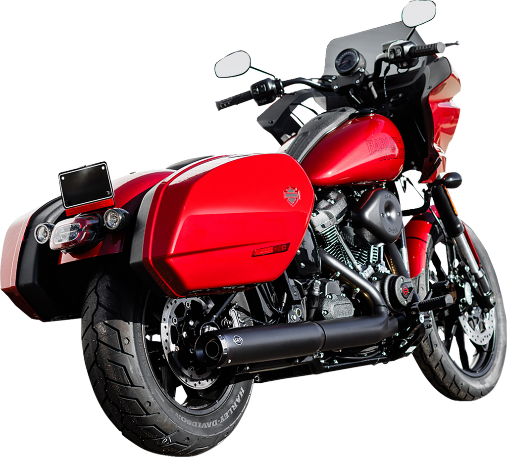 S&S CYCLE Grand National Slip-On Muffler 50 State - 4 inch Black for M8 Softail (Part #550-1159)
