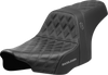 SADDLEMEN Pro Series SDC Performance Seat - Gray Stitching - w/o Backrest - FLT/FLH '23-'24 SC82307D2