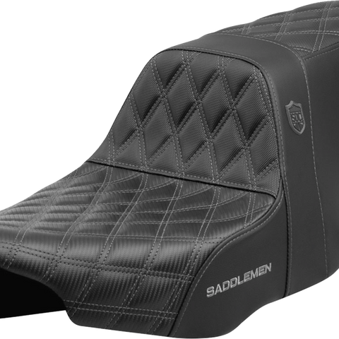 SADDLEMEN Pro Series SDC Performance Seat - Gray Stitching - w/o Backrest - FLT/FLH '23-'24 SC82307D2