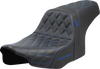 SADDLEMEN Pro Series SDC Performance Seat - Blue Stitching - w/o Backrest - FLT/FLH '23-'24 SC82307D1