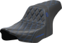 SADDLEMEN Pro Series SDC Performance Seat - Blue Stitching - w/o Backrest - FLT/FLH '23-'24 SC82307D1