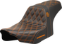 SADDLEMEN Pro Series SDC Performance Seat - Orange Stitching - w/o Backrest - FLT/FLH '23-'24 SC82307D3