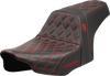 SADDLEMEN Pro Series SDC Performance Seat - Red Stitching - w/o Backrest - FLT/FLH '23-'24 SC82307D4
